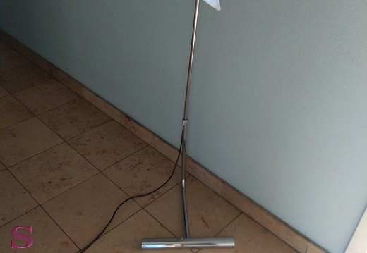 Stehleuchte silber, italienisch