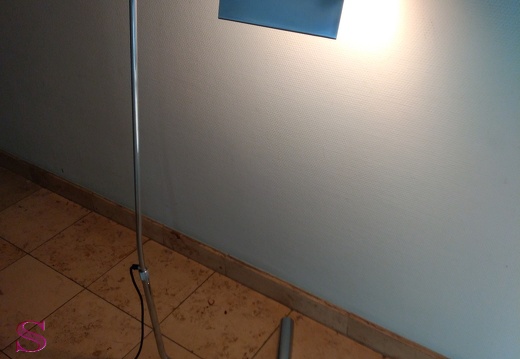 Stehleuchte silber, italienisch